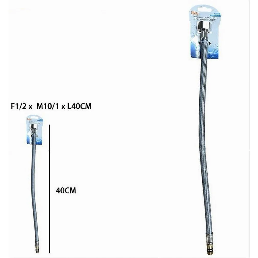 TUBO FLESSIBILE FLESSIBILI RUBINETTO MISCELATORE ACQUA 40 CM F1/2 X M10/1 87369