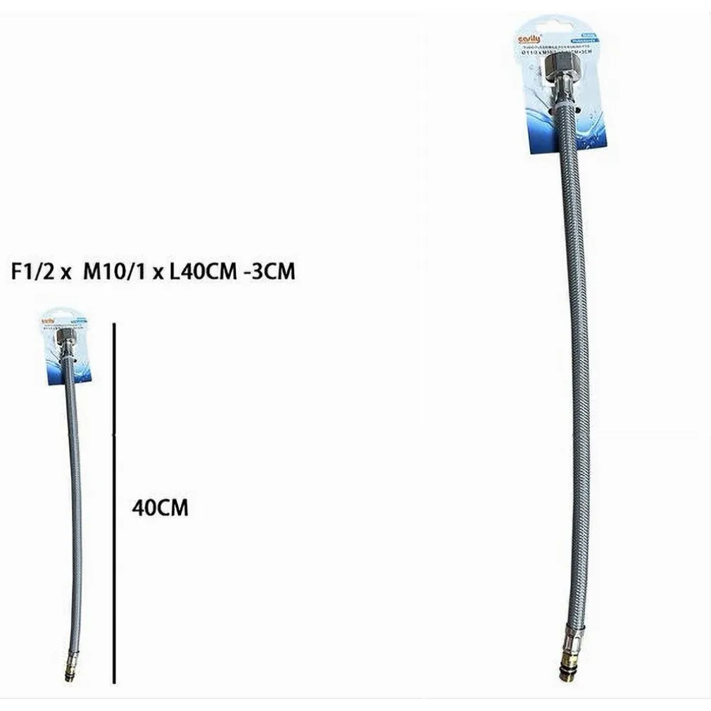 TUBO FLESSIBILE FLESSIBILI PER RUBINETTO MISCELATORE ACQUA 40CM F1/2XM10/1 87370