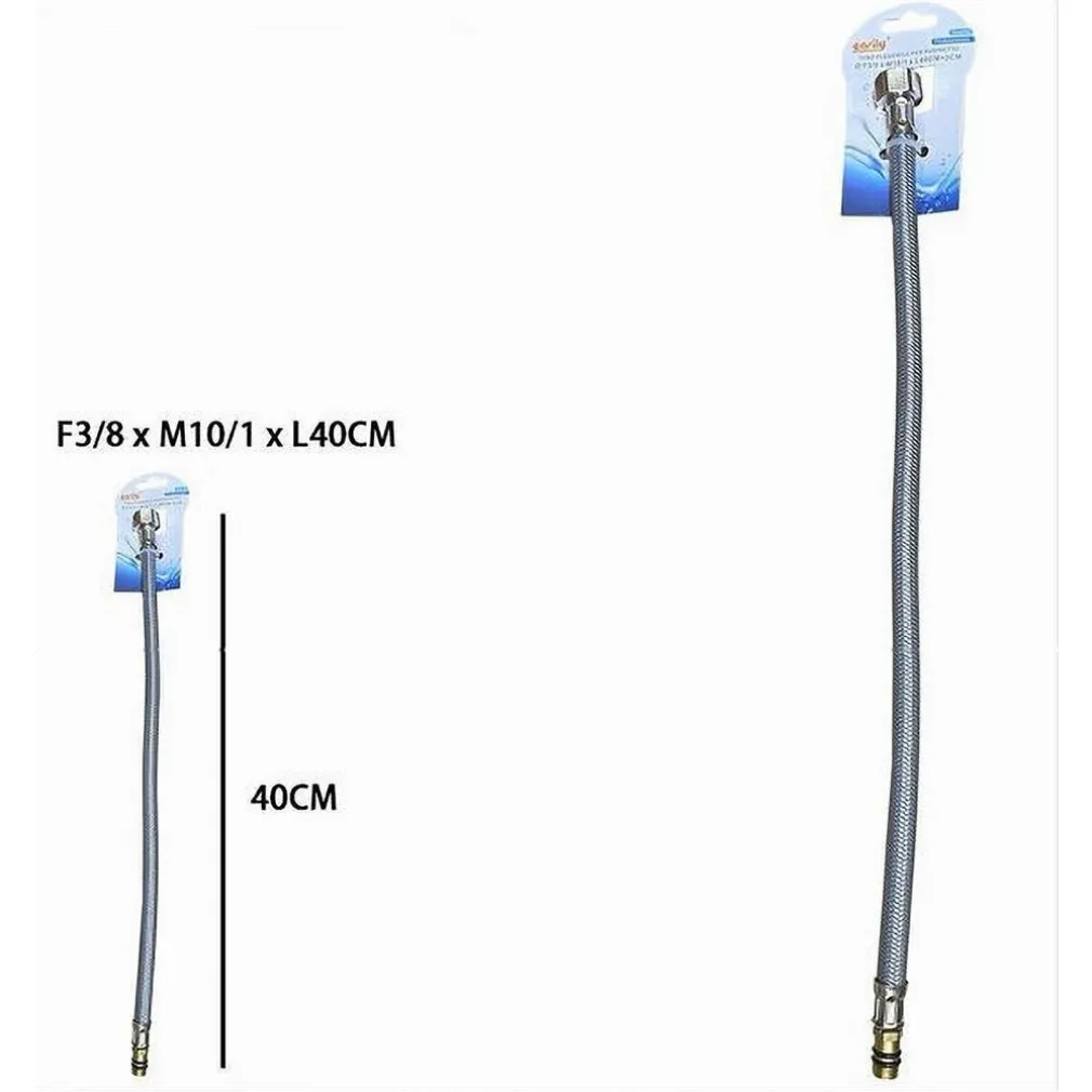 TUBO FLESSIBILE FLESSIBILI PER RUBINETTO MISCELATORE ACQUA 40CM F3/8XM10/1 87372