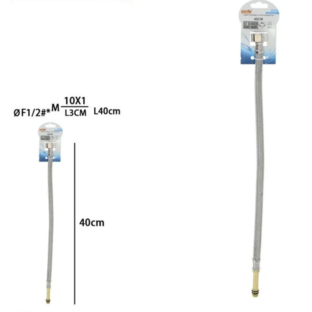 TUBO FLESSIBILE FLESSIBILI RUBINETTO MISCELATORE ACQUA 40 CM F1/2 X M10/1 79911