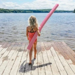 TUBO GALLEGGIANTE PER PISCINA Ø6X150CM ROSA PER ESERCIZI GIOCHI IN ACQUA 062899D