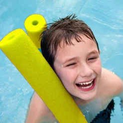 TUBO GALLEGGIANTE PER PISCINA Ø6X150CM GIALLO PER ESERCIZI GIOCHI ACQUA 062899A
