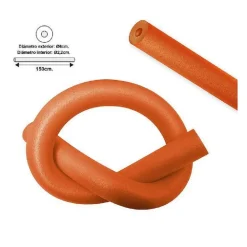 TUBO GALLEGGIANTE PER PISCINA Ø6X150CM ARANCIO PER ESERCIZI GIOCHI ACQUA 062899C
