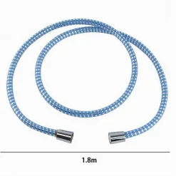 TUBO LACCIO FLESSIBILE DOCCIA RICAMBIO 1,8 MT LACCIO PVC RIVESTIMENTO BLU 87297