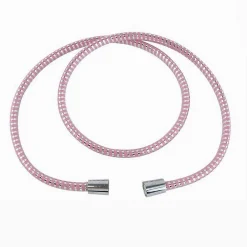 TUBO LACCIO FLESSIBILE DOCCIA RICAMBIO 1,8 MT LACCIO PVC RIVESTIMENTO ROSA 87294