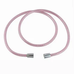 TUBO LACCIO FLESSIBILE DOCCIA 2METRI LACCIO PVC RIVESTIMENTO ROSA RICAMBIO 87295