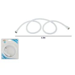 TUBO LACCIO FLESSIBILE DOCCIA DOCCETTA VASCA BAGNO 1.5MT UNIVERSALE 87137 BIANCO