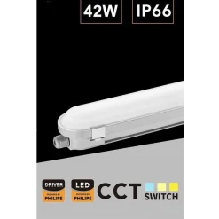 TUBO LED PLAFONIERA LINEARE 150 CM 42WATT IP66 CCT 4000K-5000K-6500K YL18-150-3C