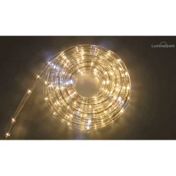 TUBO LUMINOSO A LED 360 LUCI BIANCO CALDO 20 METRI PER USO ESTERNO + CONTROLLER