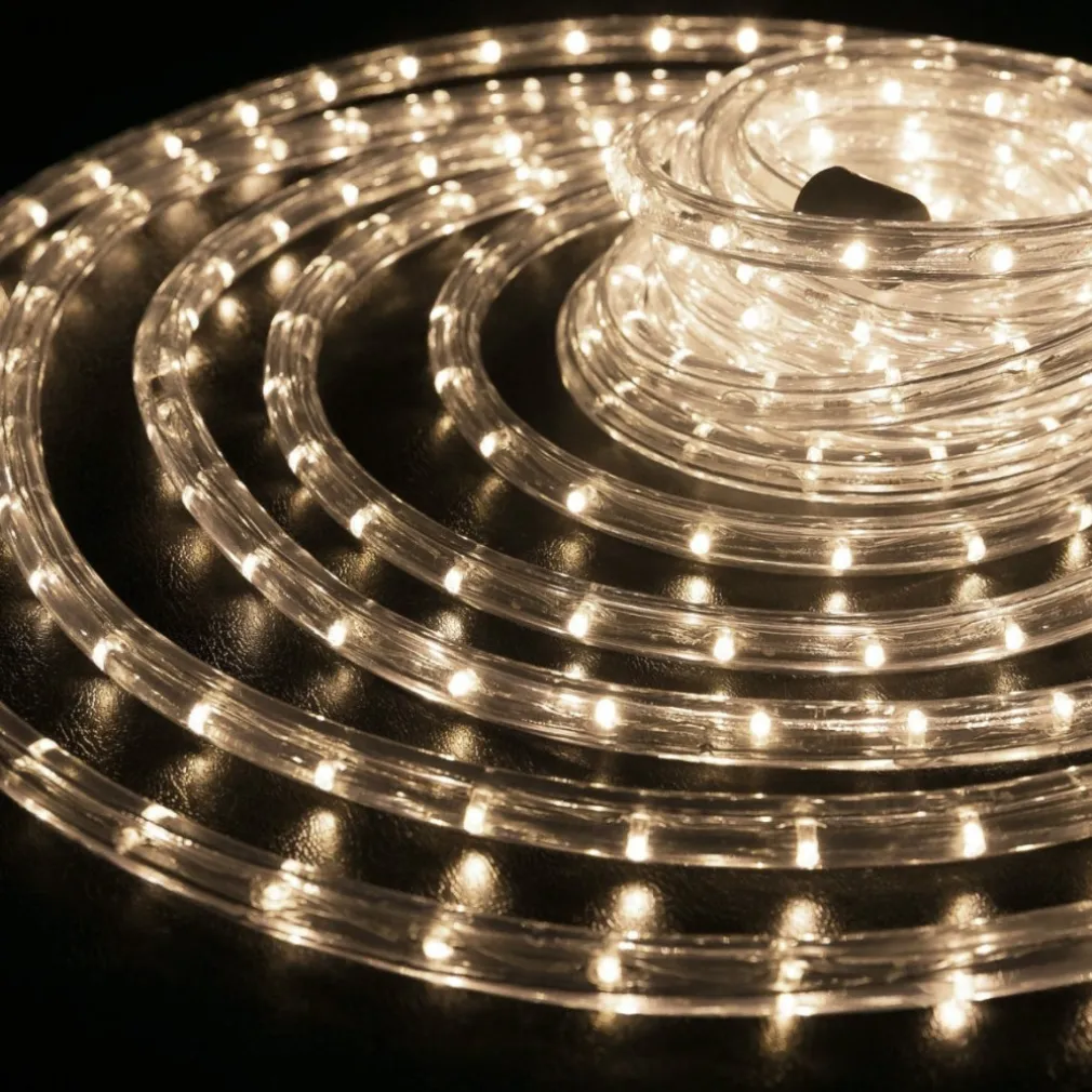 TUBO LUMINOSO A LED 360 LUCI BIANCO CALDO 20 METRI PER USO ESTERNO + CONTROLLER