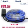 TUBO LUMINOSO NATALIZIO 10 METRI LED BLU CON CONTROLLER GIOCHI 8 FUNZIONI