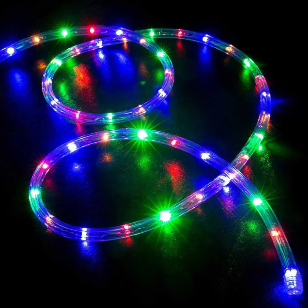 TUBO LUMINOSO NATALIZIO 10 METRI MULTICOLOR 240 LUCI CON CONTROLLER 8 FUNZIONI