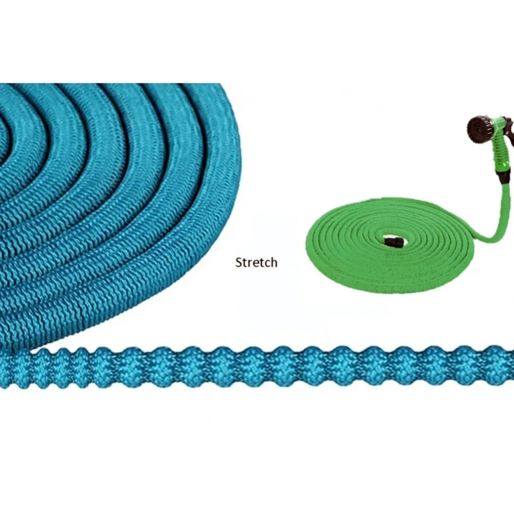 TUBO 5-15M FLESSIBILE TELESCOPICO PISTOLA 3 GETTI ANTIPIEGA GIARDINO IRRIGAZIONE