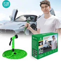 TUBO MAGICO PER IRRIGAZIONE 37,5 MT 125FT GIARDINO ESTENSIBILE PISTOLA TX-9461