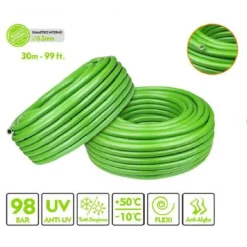 TUBO PER GIARDINO IRRIGAZIONE IN PVC VERDE POMPA ACQUA 30 MT 99 FT Ø 6.5MM 57514