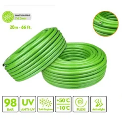 TUBO PER GIARDINO IRRIGAZIONE IN PVC VERDE POMPA ACQUA 20 MT 66FT Ø 6.5MM 57513