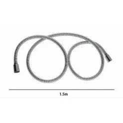 TUBO RICAMBIO LACCIO FLESSIBILE DOCCIA CROMO UNIVERSALE PER DOCCETTA 1.5MT 87299