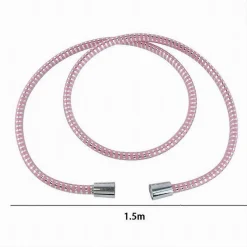 TUBO RICAMBIO LACCIO FLESSIBILE DOCCIA 1.5 MT LACCIO PVC RIVESTIMENTO ROSA 87293