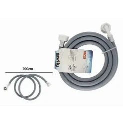 TUBO SCARICO CARICO PER LAVATRICE LAVASTOVIGLIE CON CURVA RACCORDO PIPA 2MT 59050