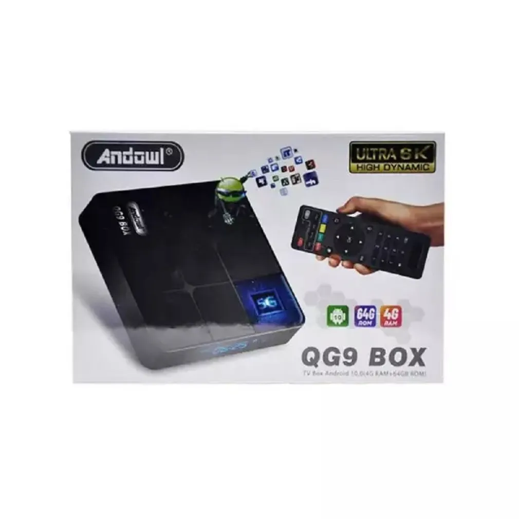 TV BOX ANDROID 10.0 SMART TV MEDIAPLAYER 4G RAM 64GB ROM 6K ULTRA HD QG9 BOX