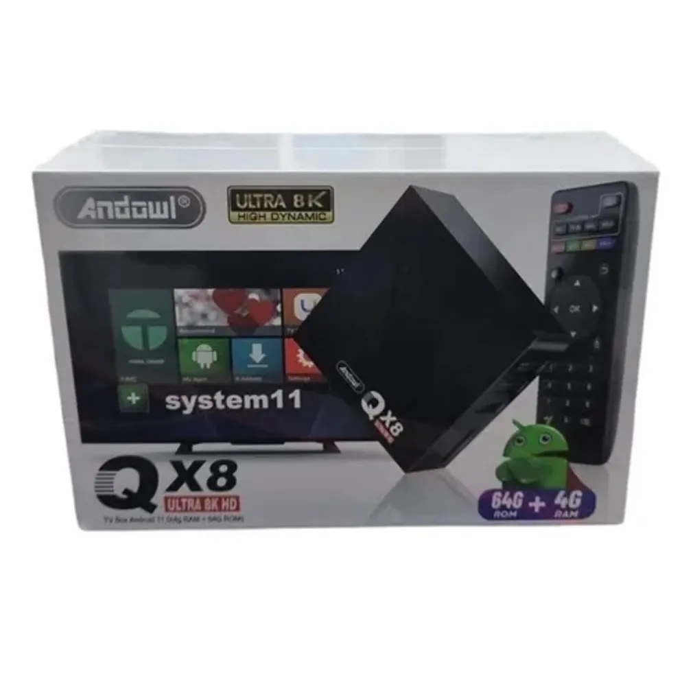 TV BOX 8K ULTRA HD ANDROID 11.0 4G RAM + 64G ROM SMART TV SMARTTV YOUTUBE QX8