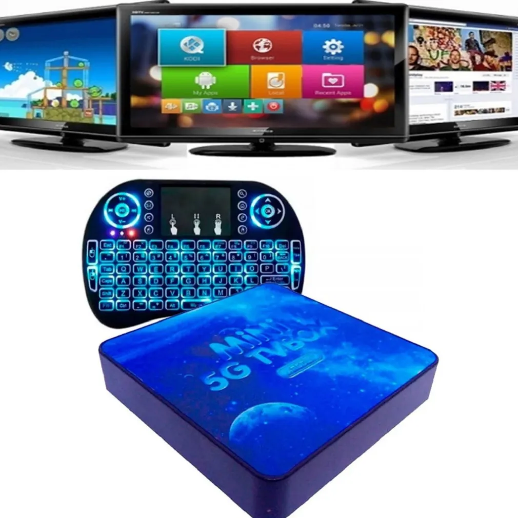 TV BOX Q5GMINI ULTRA 6K HD 4G RAM + 64G WI-FI ANDROID 10 SMART TV BOX TASTIERA