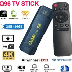 TV STICK 4K ULTRA HD CON TELECOMANDO LETTORE MULTIMEDIALE 16GB+256GB ANDROIDTV