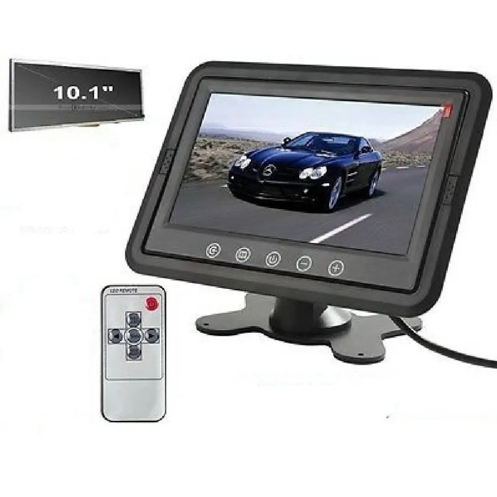 TV TELEVISORE MONITOR LCD DIGITALE 10.1" TFT LED HD POGGIATESTA SORVEGLIANZA AV