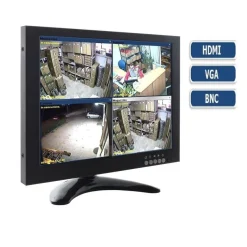 TV TELEVISORE MONITOR LCD 12'' POLLICI TFT VIDEOSORVEGLIANZA VGA BNC HDMI RCA