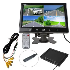 TV TELEVISORE MONITOR LCD DIGITALE 9'' TFT VIDEOSORVEGLIANZA 4 INGRESSI VIDEO