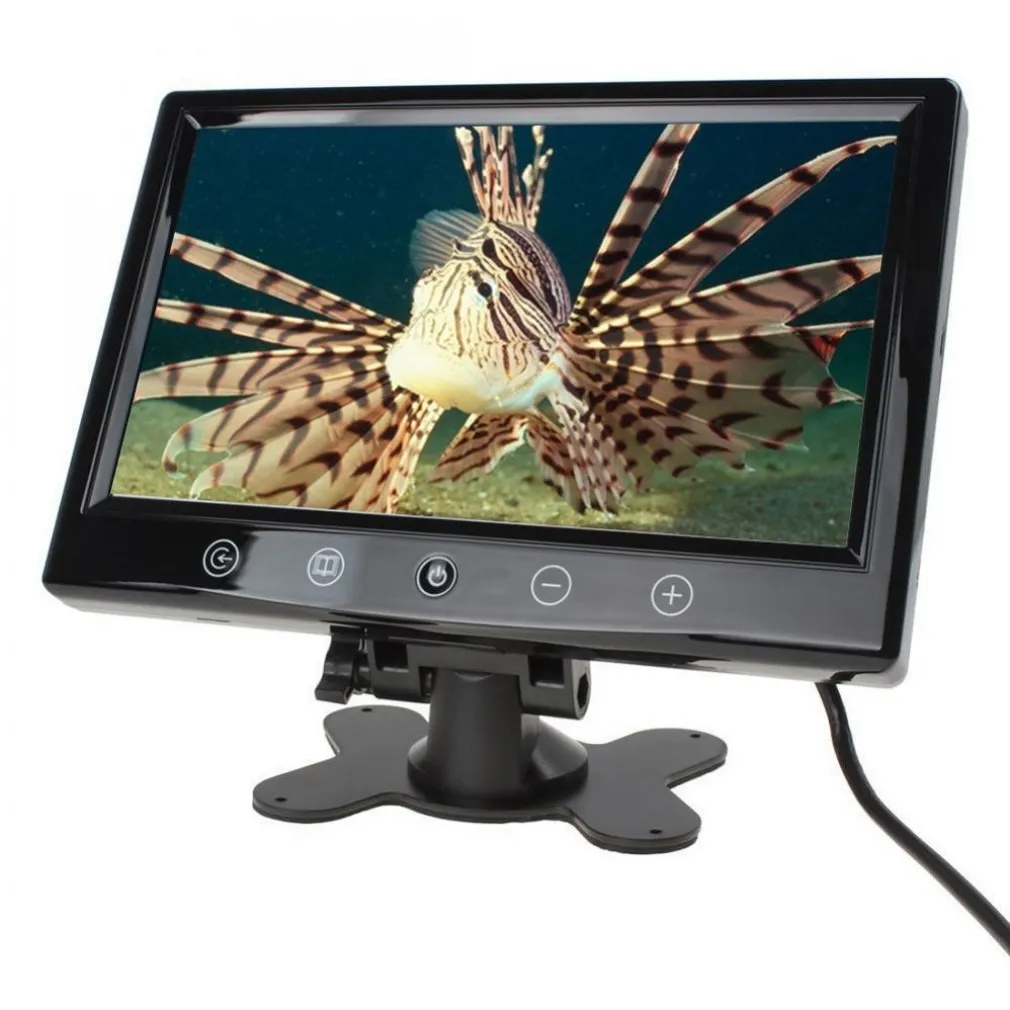 TV TELEVISORE MONITOR LCD DIGITALE 9'' TFT VIDEOSORVEGLIANZA 4 INGRESSI VIDEO