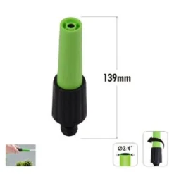 UGELLO DI IRRIGAZIONE DEL TUBO GIARDINO REGOLABILE 2 MODALITÀ GETTO Ø3/4" 90014