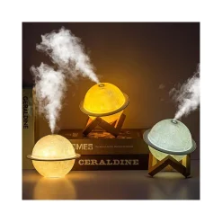 UMIDIFICATORE DIFFUSORE AROMI AROMATERAPIA LAMPADA DA TAVOLO LED ULTRASUONI LUNA