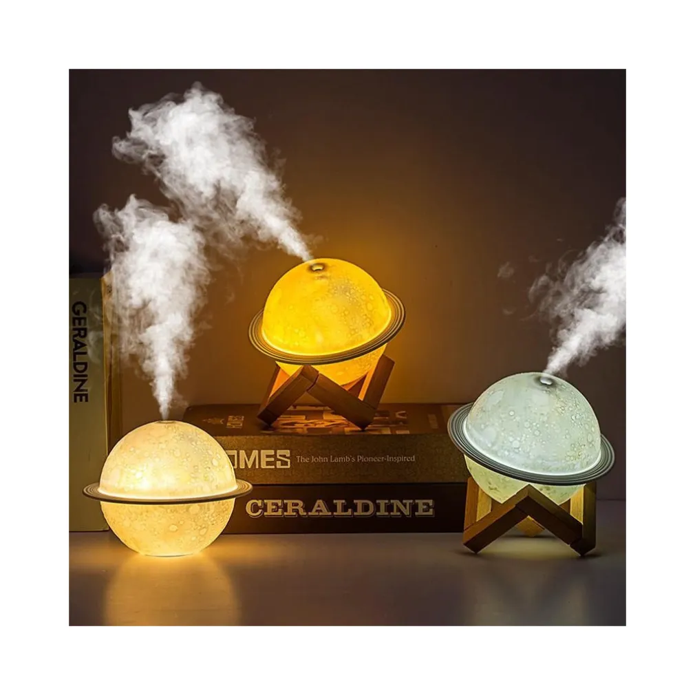 UMIDIFICATORE DIFFUSORE AROMI AROMATERAPIA LAMPADA DA TAVOLO LED ULTRASUONI LUNA