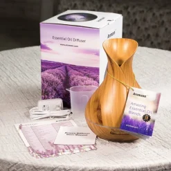 UMIDIFICATORE 400ML AD ULTRASUONI DIFFUSORE DI AROMI 7 COLORI LED AROMATERAPIA