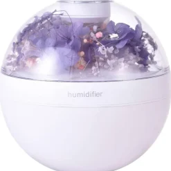 UMIDIFICATORE PER AMBIENTE AROMATERAPIA OLI ESSENZIALI USB CON FIORI PROFUMATORE