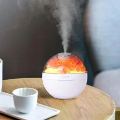 UMIDIFICATORE PER AMBIENTE AROMATERAPIA OLI ESSENZIALI USB CON FIORI PROFUMATORE