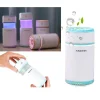 UMIDIFICATORE ULTRASUONI LED CASA AUTO PURIFICATORE ARIA MINI PORTATILE 200ML