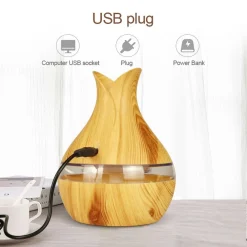 UMIDIFICATORE ULTRASUONI DIFFUSORE DI AROMI OLI ESSENZIALI PER AROMATERAPIA BORA