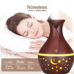 UMIDIFICATORE ULTRASUONI DIFFUSORE DI AROMI OLI ESSENZIALI PER AROMATERAPIA ASCU