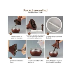 UMIDIFICATORE ULTRASUONI DIFFUSORE DI AROMI OLI ESSENZIALI PER AROMATERAPIA ASCU