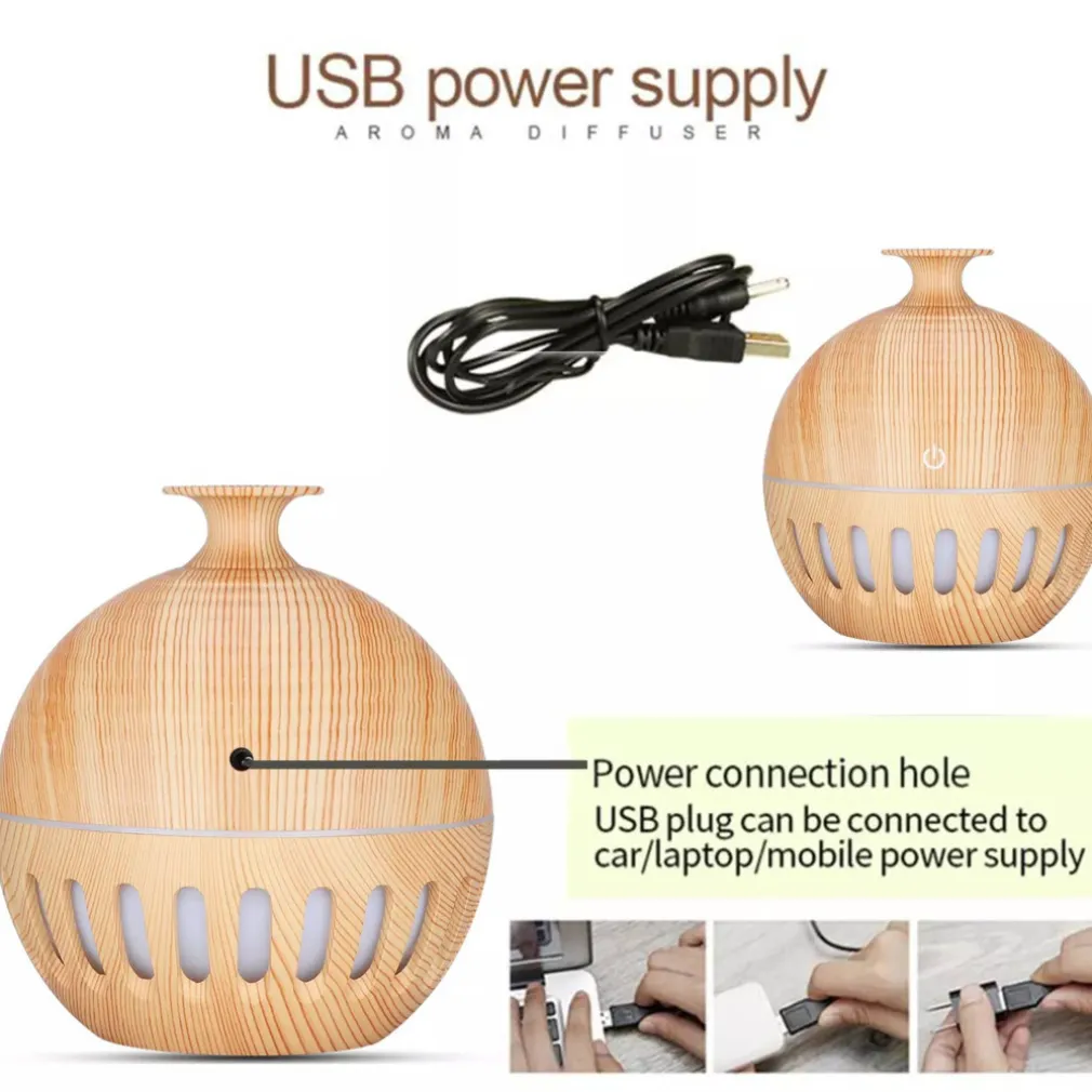 UMIDIFICATORE ULTRASUONI DIFFUSORE DI AROMI OLI ESSENZIALI PER AROMATERAPIA ANF2