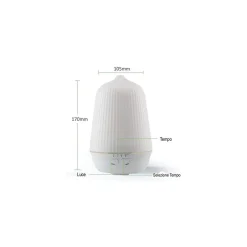 UMIDIFICATORE USB LAMPADA BIANCO CALDA A750 100ML AROMATERAPIA