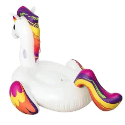 UNICORNO FASHION CAVALCABILE GIGANTE 224 X 164 CM CAVALLO ARCOBALENO