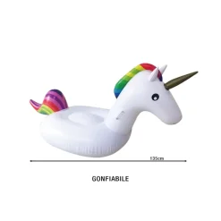 UNICORNO FASHION LUXURY CAVALCABILE GIGANTE 135 X 90 CM CAVALLO ARCOBALENO