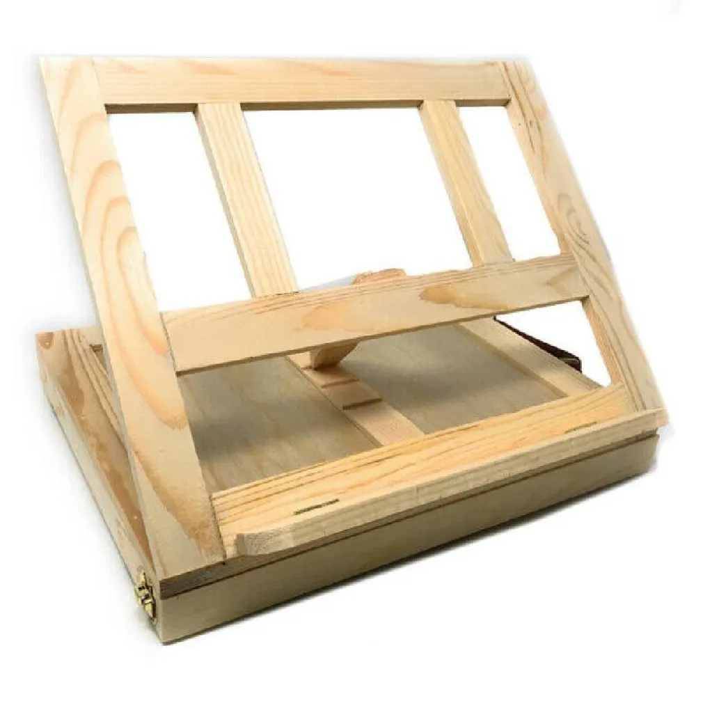 VALIGETTA ARTISTI IN LEGNO CON BASE D'APPOGGIO E CASSETTO PER DIPINGERE 07074