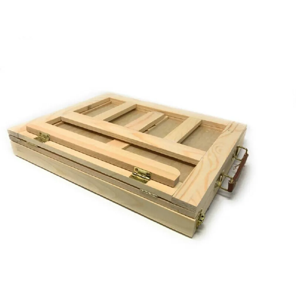 VALIGETTA ARTISTI IN LEGNO CON BASE D'APPOGGIO E CASSETTO PER DIPINGERE 07074