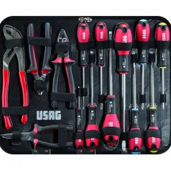VALIGIA CON SET KIT ASSORTIMENTO UTENSILI X MANUTENZIONE USAG 002 JM 183 PEZZI