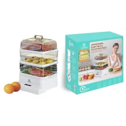 VAPORIERA ELETTRICA MULTIFUNZIONALE CUOCI VIVANDE 800W TIMER AUTOMATICO TX-8440