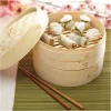 VAPORIERA IN LEGNO DI BAMBOO CUOCIVAPORE 20CM COTTURA VAPORE CUCINA ASIATICA